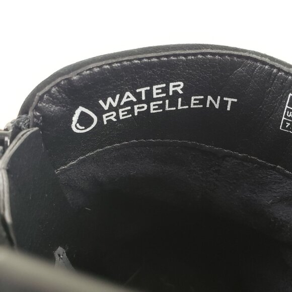 Vionic Tenley Ankle Boot Womens 7.5 Black Suede Side Zip Buckle Comfort Heeled - Picture 13 of 14